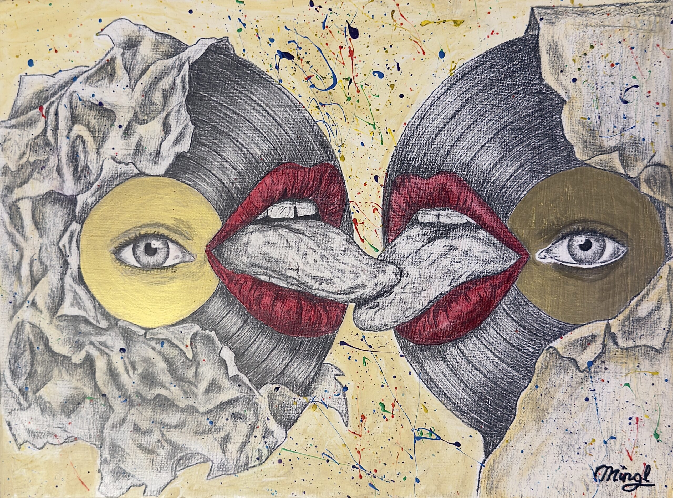 Interferenz der Seelen – zeitgenössisches Originalkunstwerk von Mingl