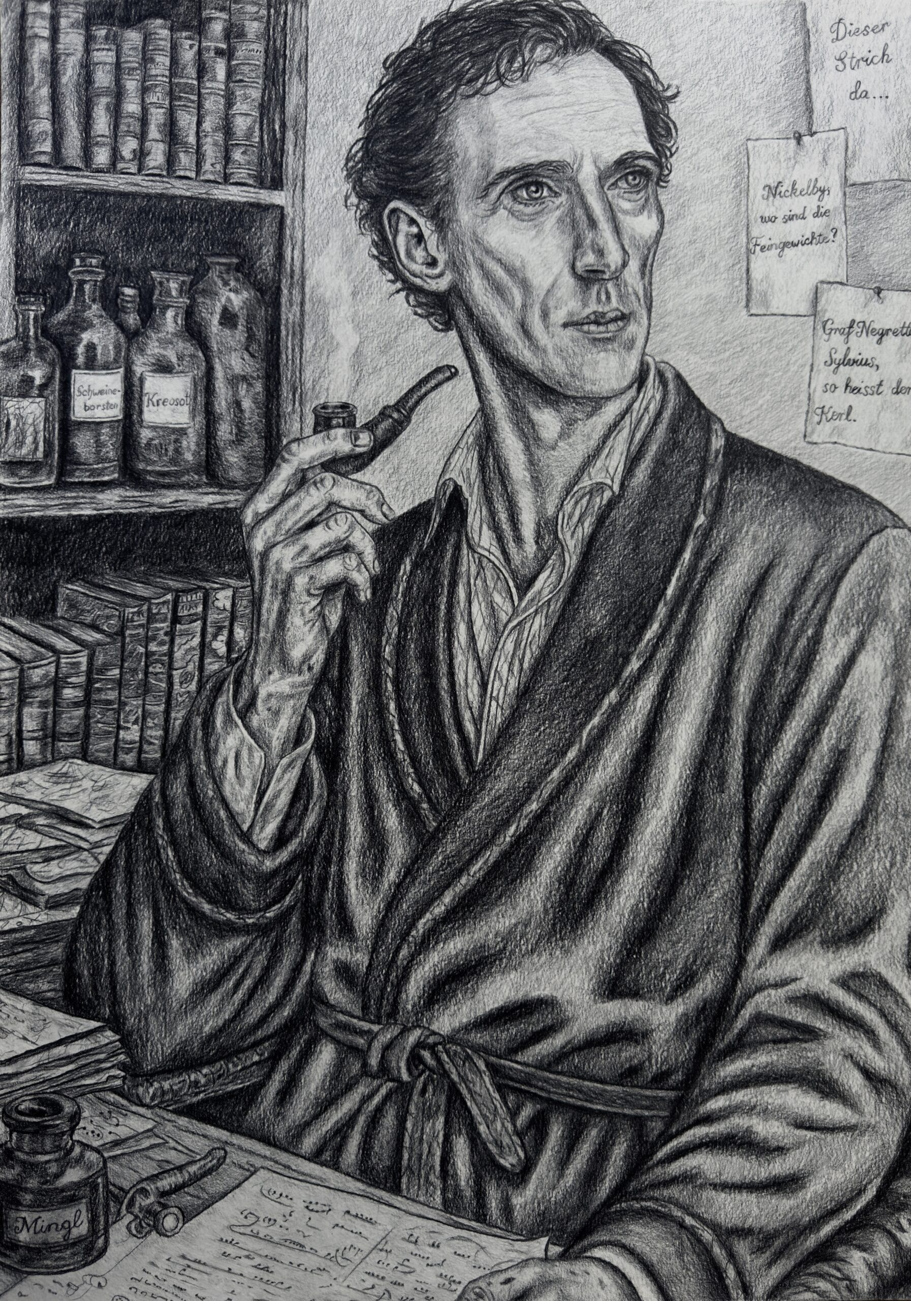 A Study in Graphite – zeitgenössisches Originalkunstwerk von Mingl